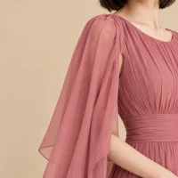 Arbor Cape-Sleeve Maxi Dress, close-up of the detail