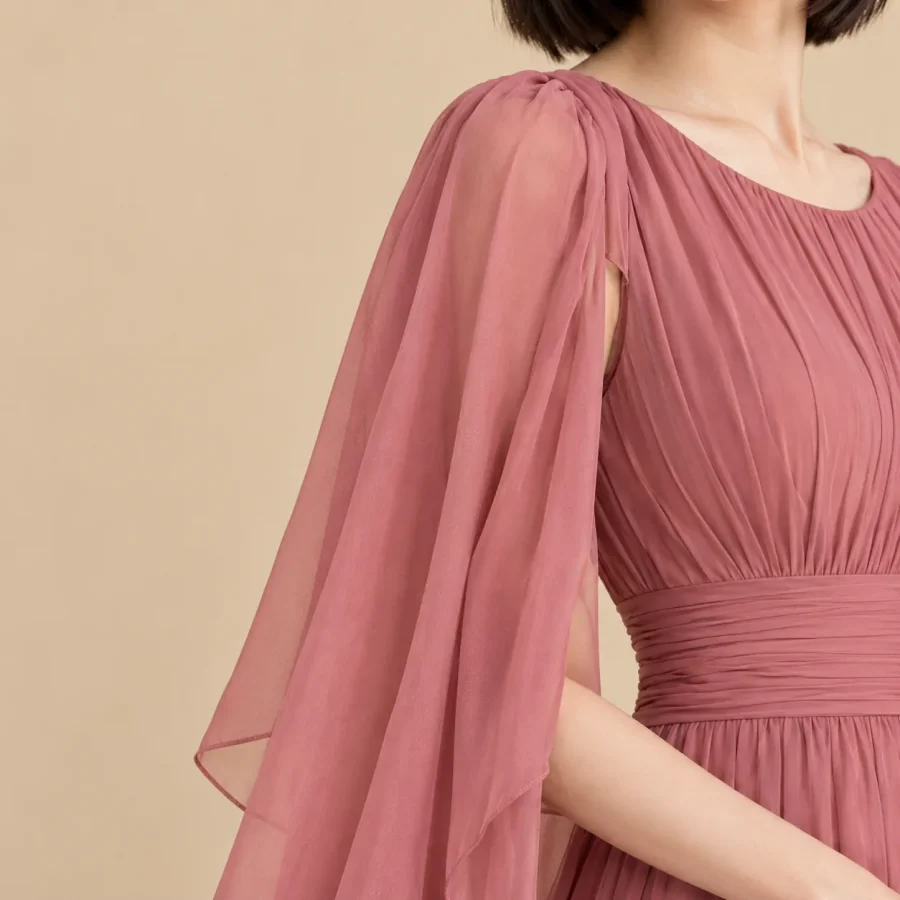 Arbor Cape-Sleeve Maxi Dress, close-up of the detail
