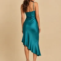 Cove Wave-Hem Midi Dress, back view