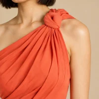 Driftwood Knot-Shoulder Maxi Dress, close-up of the detail