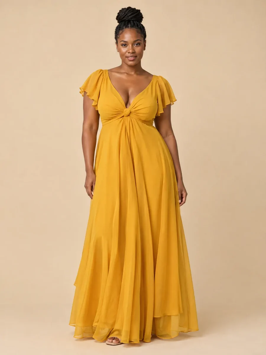 Dune Twist-Front Maxi Dress, front view