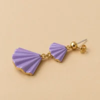 Fan Cascade Earrings · Wisteria, close-up of the detail