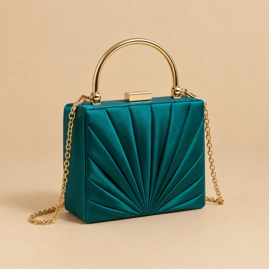 Fan Fold Box Bag · Lagoon, studio photo