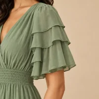 Orchard Tiered-Sleeve Maxi Dress, close-up of the detail