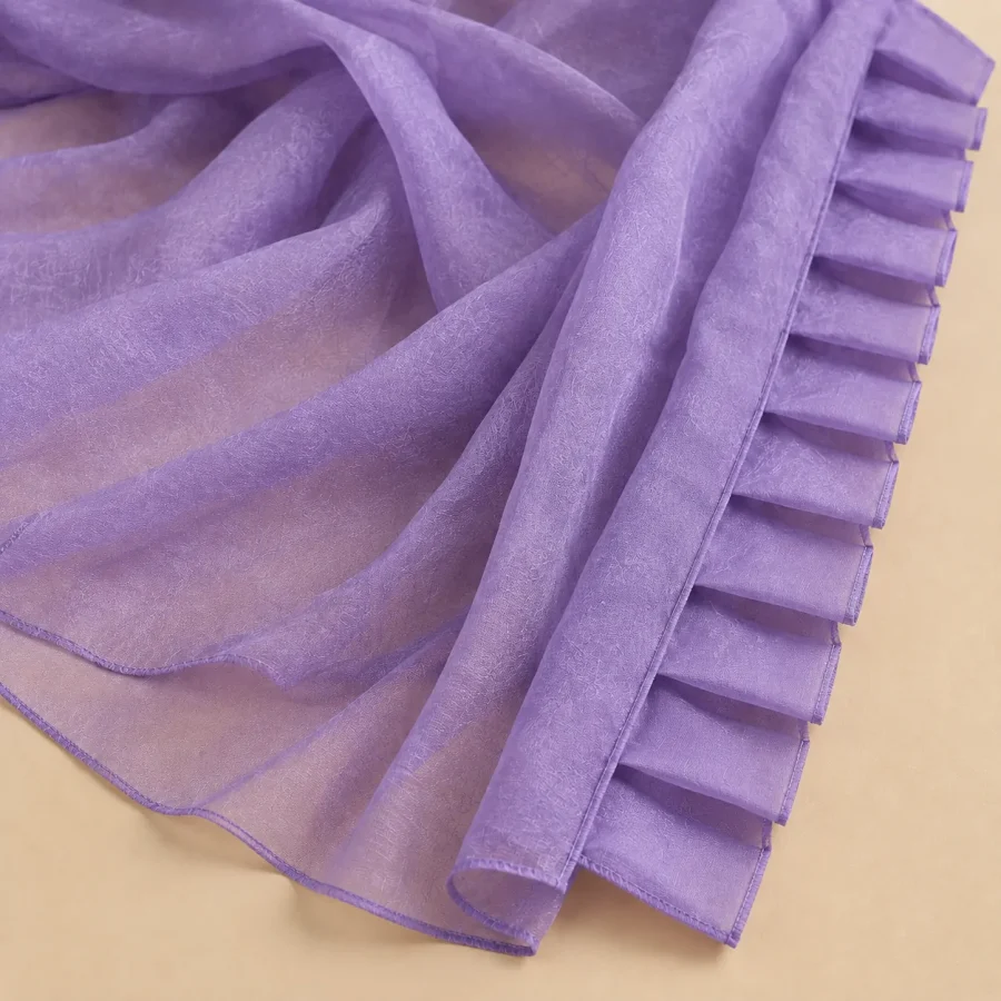 Organza Fold Stole · Wisteria, close-up of the detail