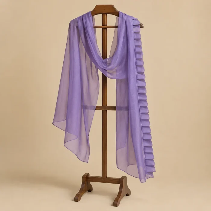 Organza Fold Stole · Wisteria, studio photo
