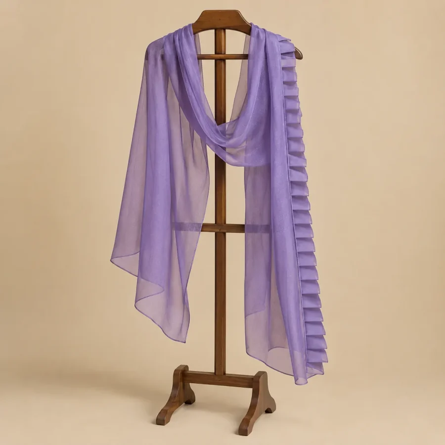 Organza Fold Stole · Wisteria, studio photo
