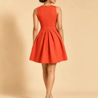 Reef Fan-Pleat Mini Dress, back view
