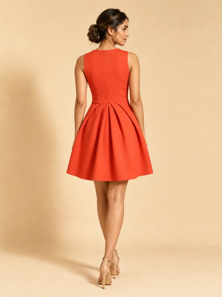 Reef Fan-Pleat Mini Dress, back view
