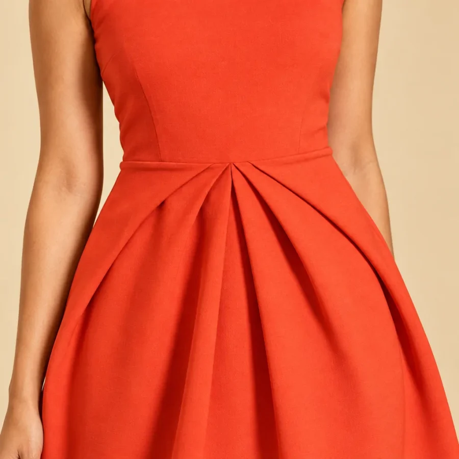Reef Fan-Pleat Mini Dress, close-up of the detail