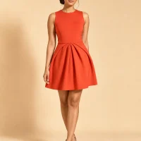 Reef Fan-Pleat Mini Dress, front view