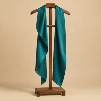 Satin Fold Stole · Lagoon, studio photo