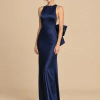 Skyline Bow-Back Maxi Dress, front view