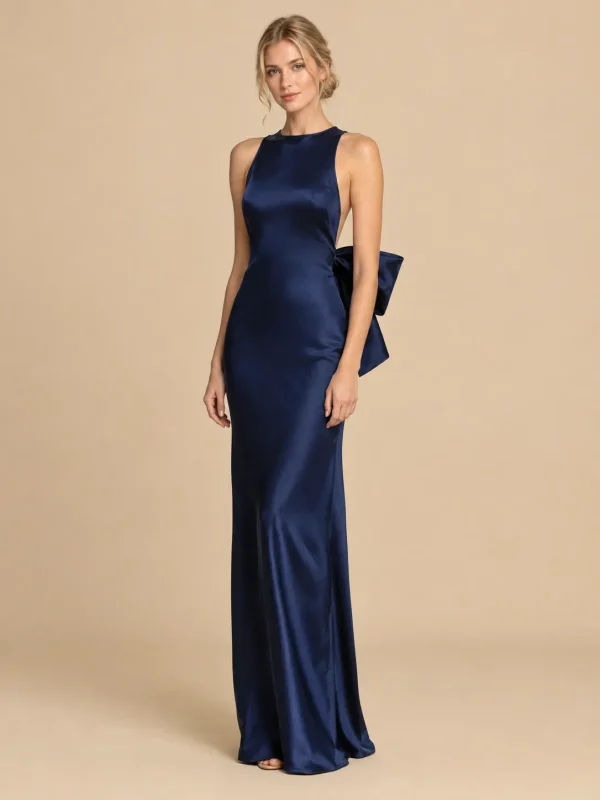 Skyline Bow-Back Maxi Dress, front view