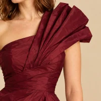 Terrace Fan-Shoulder Mini Dress, close-up of the detail