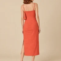 Tide Cape-Back Midi Dress, back view