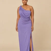 Vine Draped-Cowl Maxi Dress, front view
